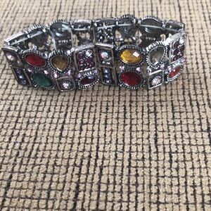 Vintage-Inspired Multicolor Gemstone Bracelet